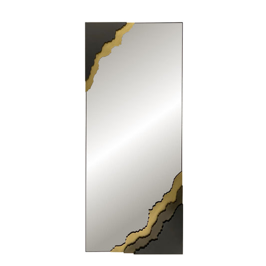 Dual-Tone Metal Frame Floor and Wall Mirror
