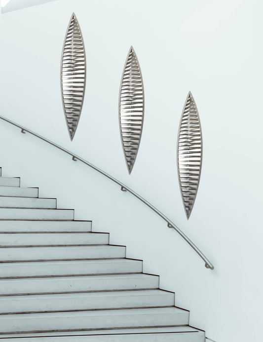 Wall Mirror - Decorative Metal Wall Mirror, set of 3pcs