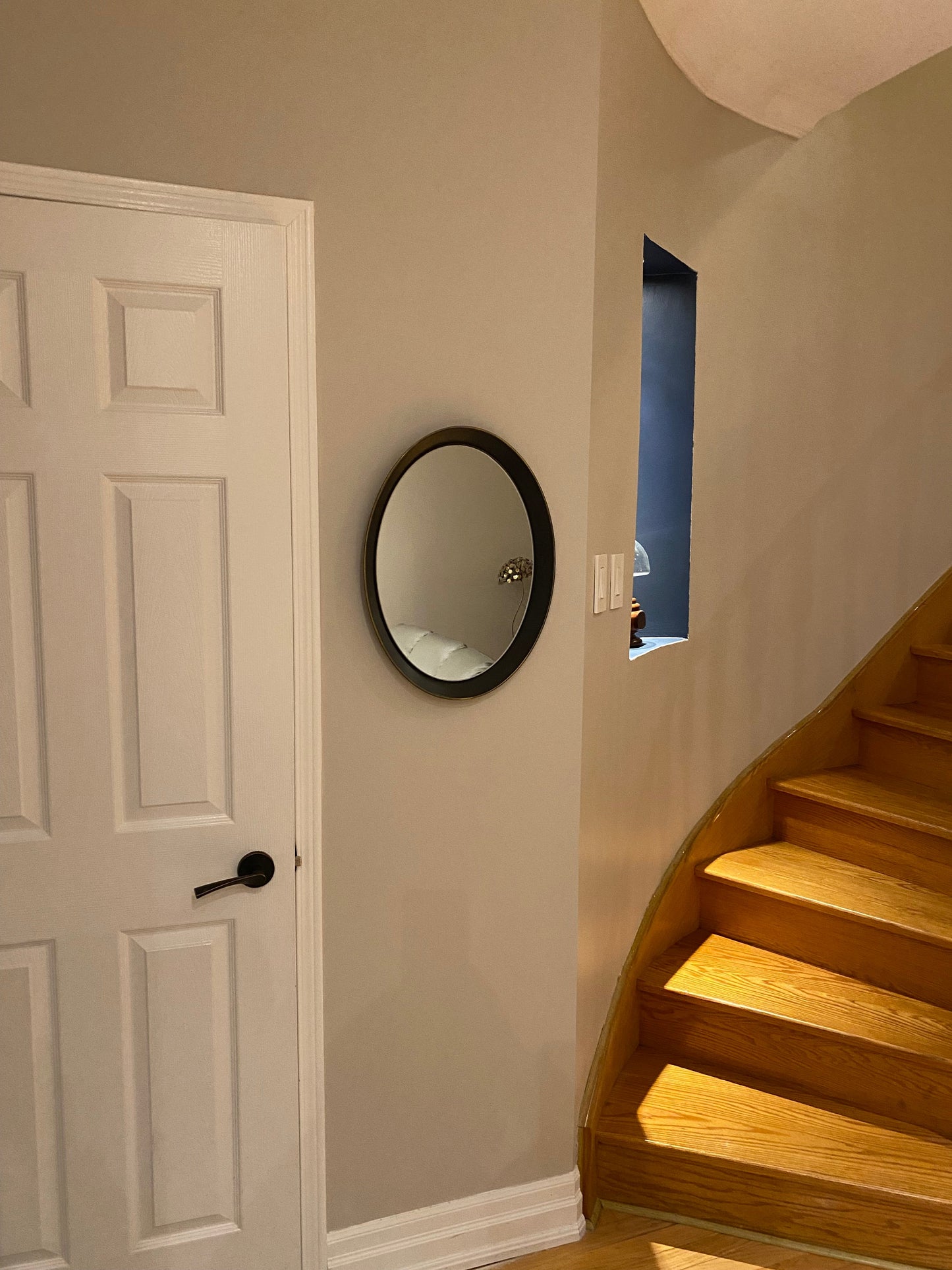 Wall Mirror - Oval metal decorative mirror