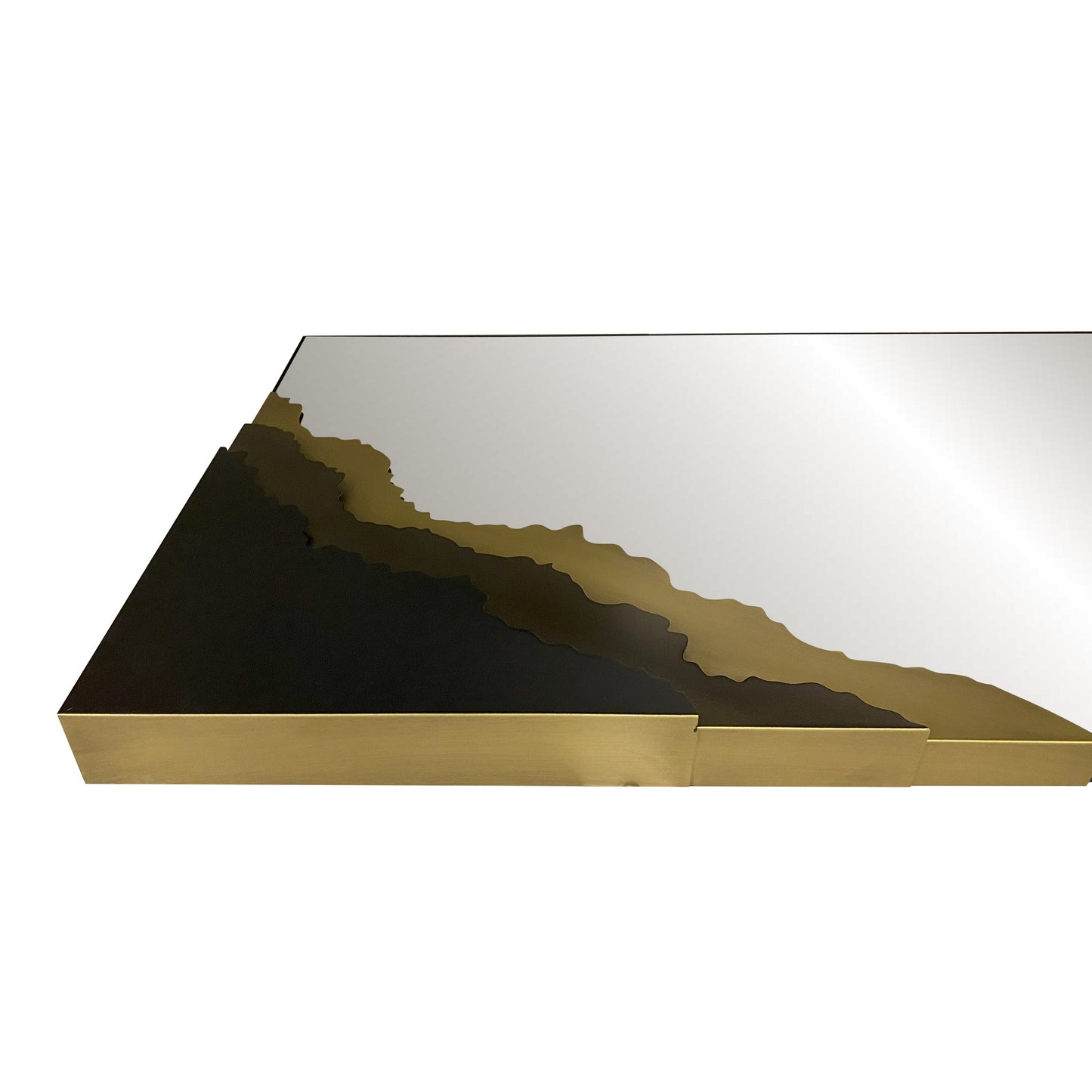 Dual-Tone Metal Frame Floor and Wall Mirror