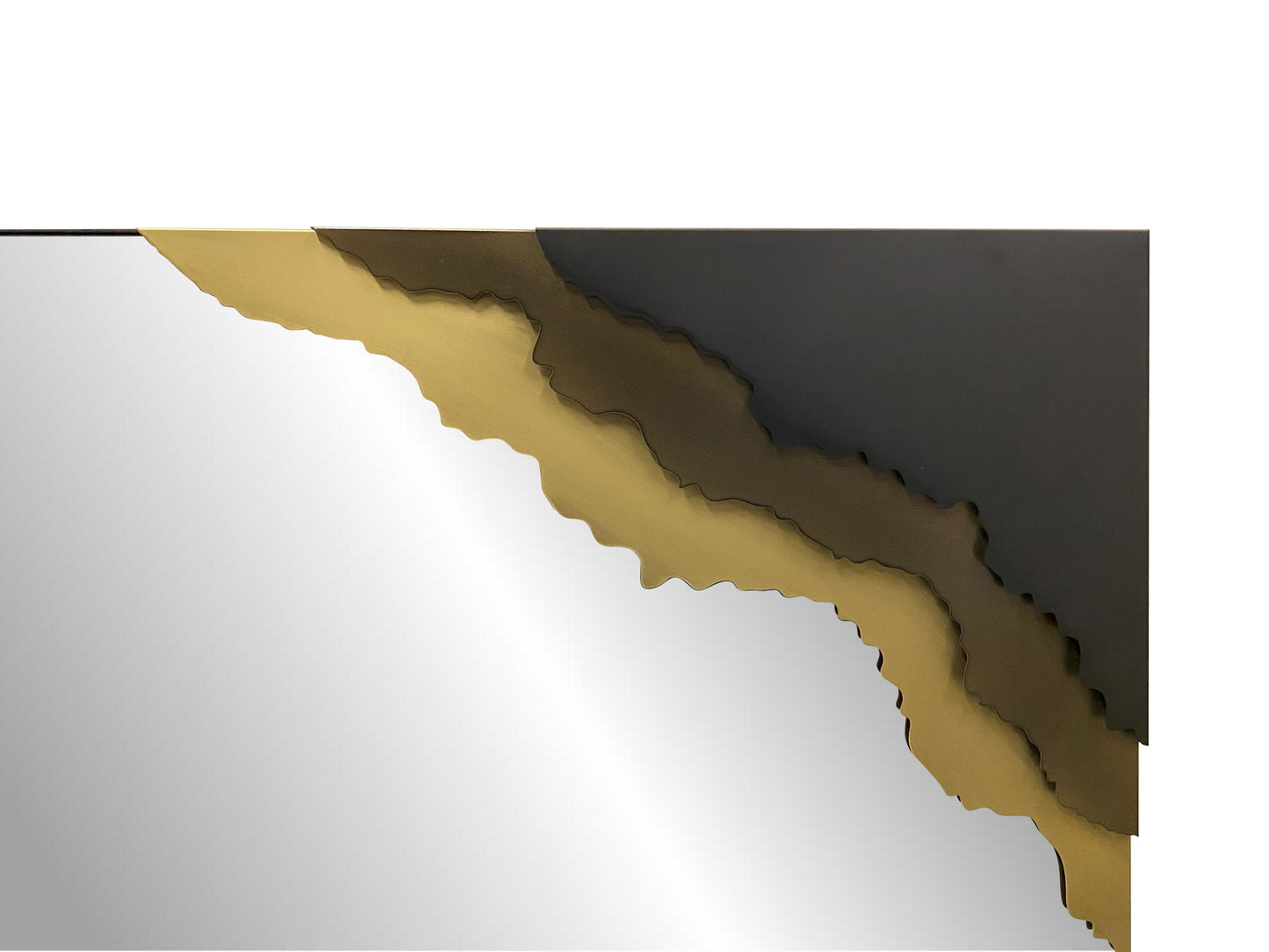 Dual-Tone Metal Frame Floor and Wall Mirror